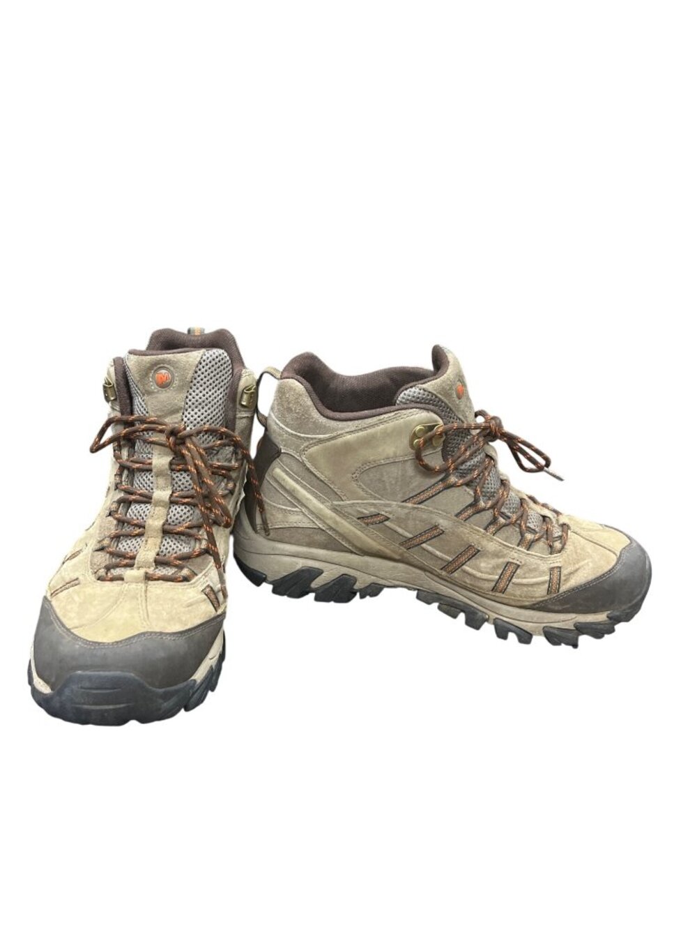Merrell Boulder Vibram cushioned mens brown suede ankle boots sz 10 SKU 10-868